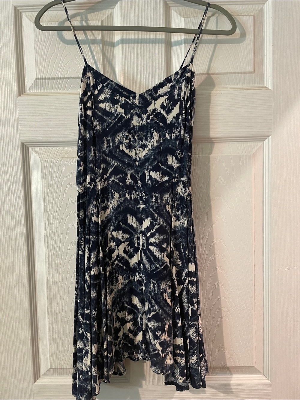 Aeropostale Navy and White Spaghetti Strap Mini Dress
